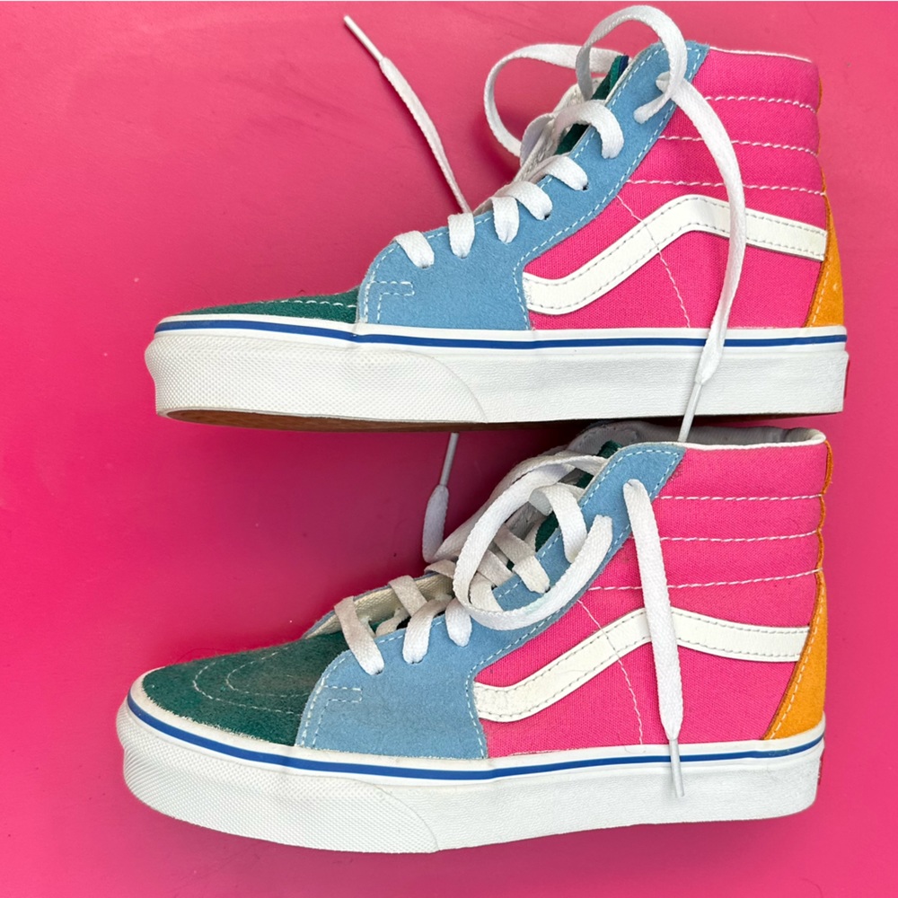 Colorblock vans sk8-hi size m4/w5.5 never worn